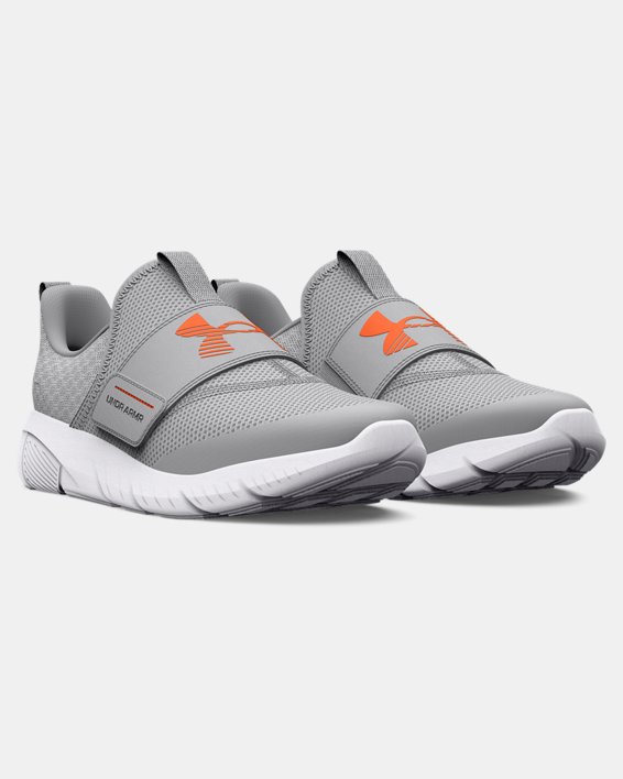 Boys' Grade School UA Flash Running Shoes in Gray image number 3